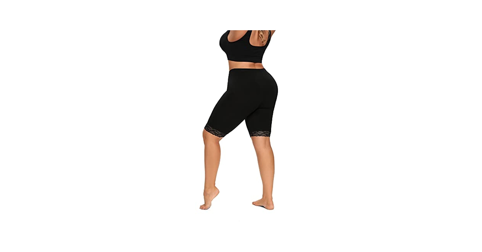 ELISS Plus Size Slip Short for Women Mid Thigh Legging Soft